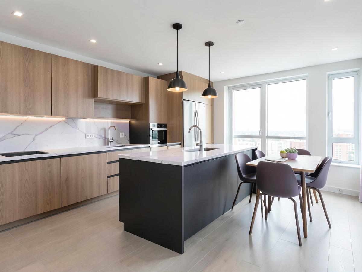 Guest-ready open-plan kitchen and dining space